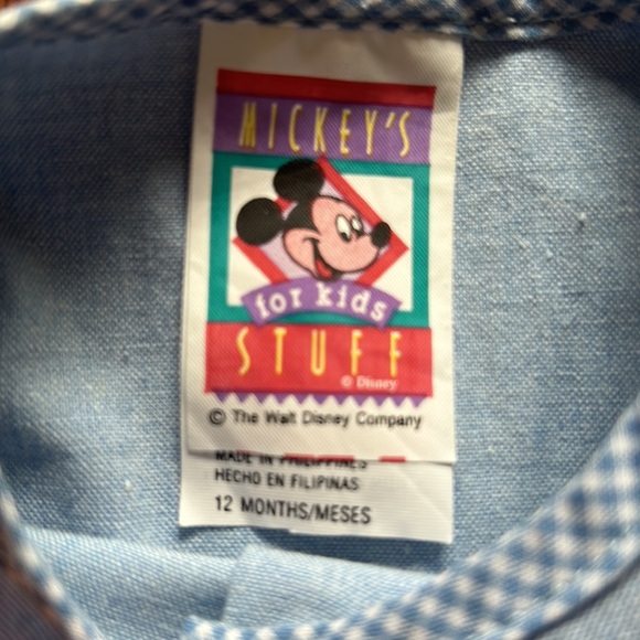 RARE Vintage Minnie Mouse Classic Blues Dress with purse NWT 12 months - Picture 5 of 6